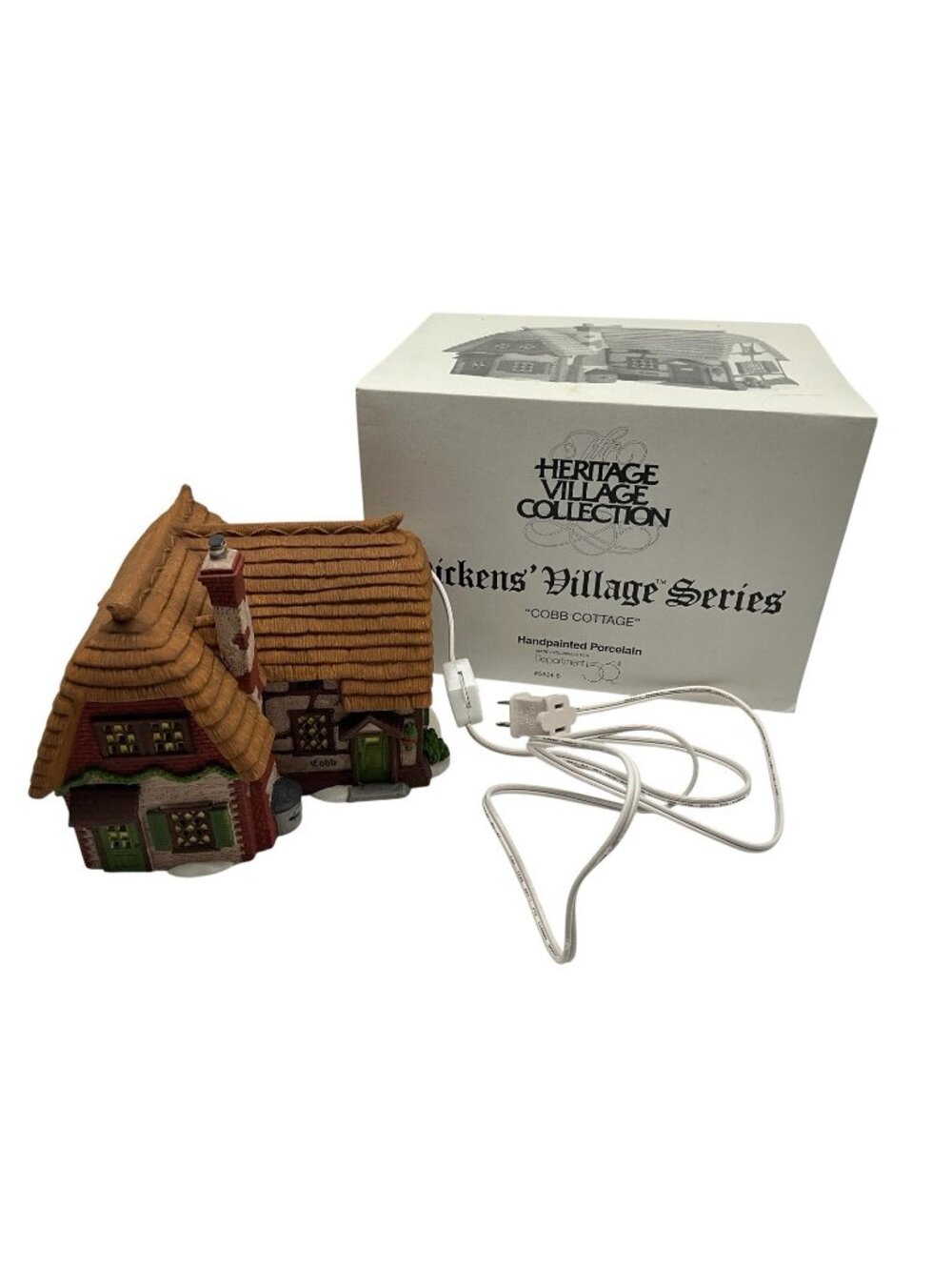 Dept. 56 Dickens Village Cobb Cottage Vintage 1994 Christmas Village Collectible
